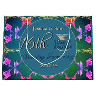 16. Hochzeitwelle, Statice-Blume-Geschenktasche Große Geschenktüte