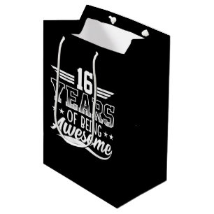 16. Jahr phantastisch Geburtstagskunst Mittlere Geschenktüte