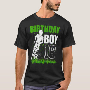 16 Jahre alt Fußball Geburtstagsparty Thema 16. T-Shirt