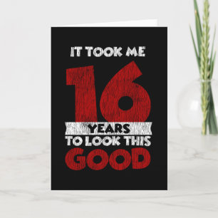 16 Jahre alt hat mich gesehen gut 16. Geburtstag Karte