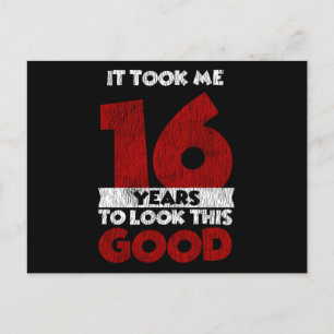 16 Jahre alt hat mich gesehen gut 16. Geburtstag Postkarte
