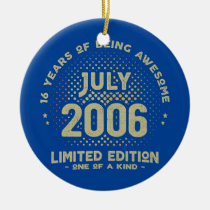 16 Jahre alt Juli 2006 Limited Edition 16. Keramik Ornament