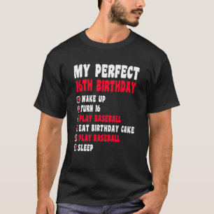 16 Jahre alt Mein perfekter 16. Geburtstag Basebal T-Shirt