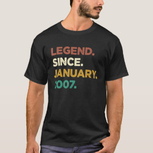 16 Jahre alte Legende Seit Januar 2007 16. Geburts T-Shirt