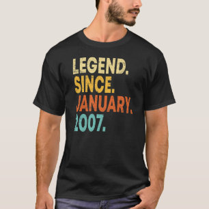 16 Jahre alte Legende Seit Januar 2007 16. Geburts T-Shirt