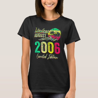 16 Jahre alte Vintage August 2006  16. Geburtstag T-Shirt