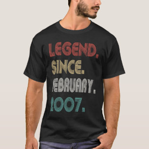 16 Jahre alte Vintage Legende seit Februar 2007 16 T-Shirt