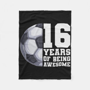 16 Jahre Awesome Boys Fußball 16. Geburtstag Fleecedecke