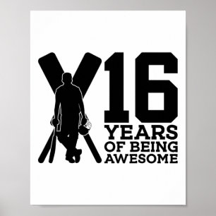 16 Jahre großartiges Cricket 16. Geburtstag  Poster