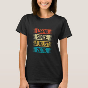 16-Jährige Mädchen Retro Legendseit August 2 T-Shirt