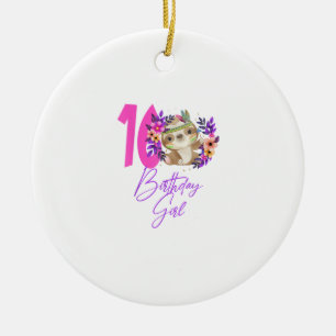 16-jähriges Geburtstag Mädchen Süß 16. Geburtstag Keramik Ornament