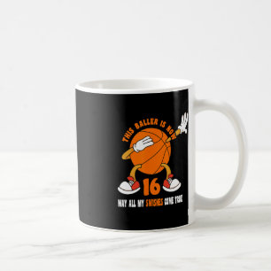 16-jähriges Glück 16. Geburtstag Basketball 16. Bi Kaffeetasse