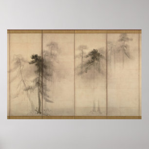 16. Japaner Kitz Kiefer Hasegawas Tohaku Poster