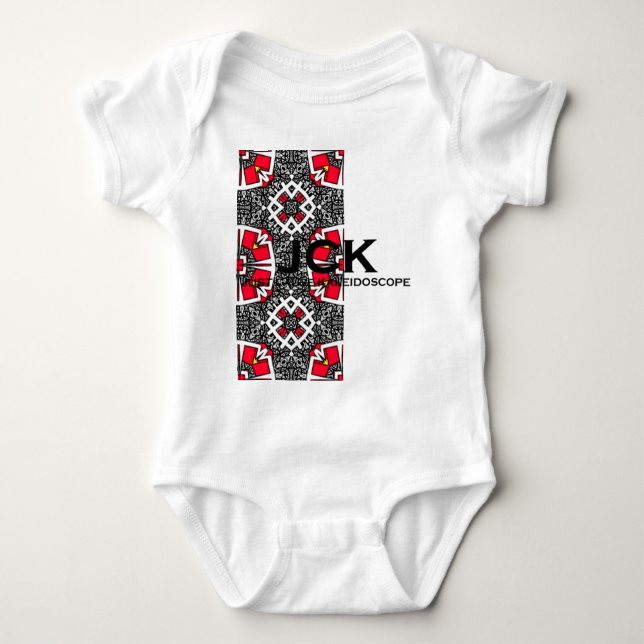 16 Kaleidoskop Art 10 Baby Strampler (Vorderseite)