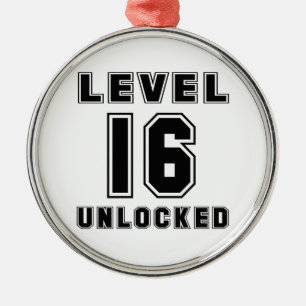 16 Level unverschlossen Geburtstag Ornament Aus Metall