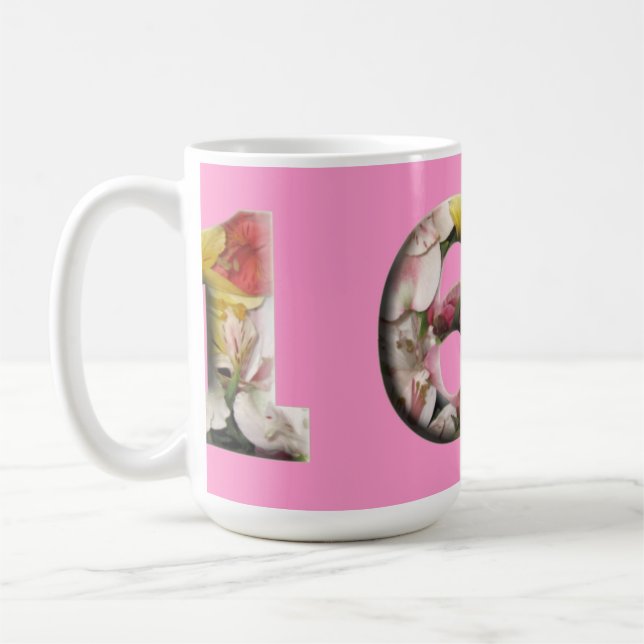 16 Meilensteine Floral Tasse Anpassbar (Links)