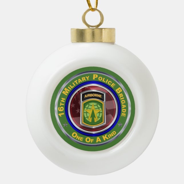 16. Militärpolizei Brigade Keepake Keramik Kugel-Ornament (Vorderseite)
