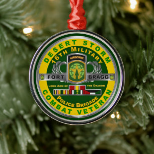 16. Militärpolizei Brigade Wüstensturm Veteran Ornament Aus Metall