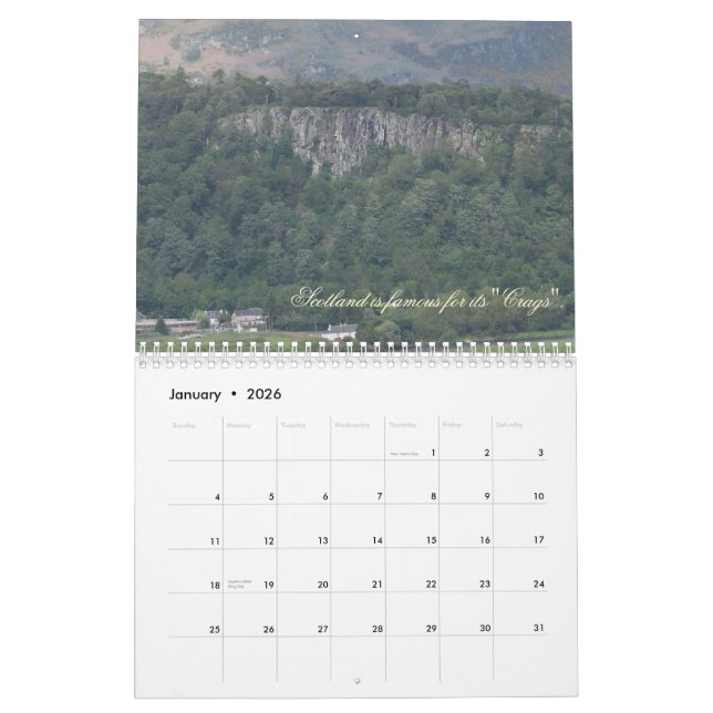 16-monatiger Kalender Schottlands (Jan 2026)