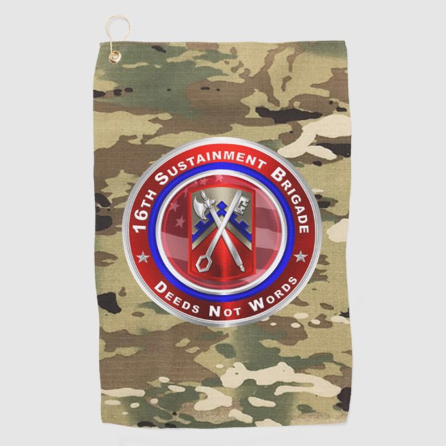 16. Nachhaltige Brigade Golf Handtuch (Vorderseite)
