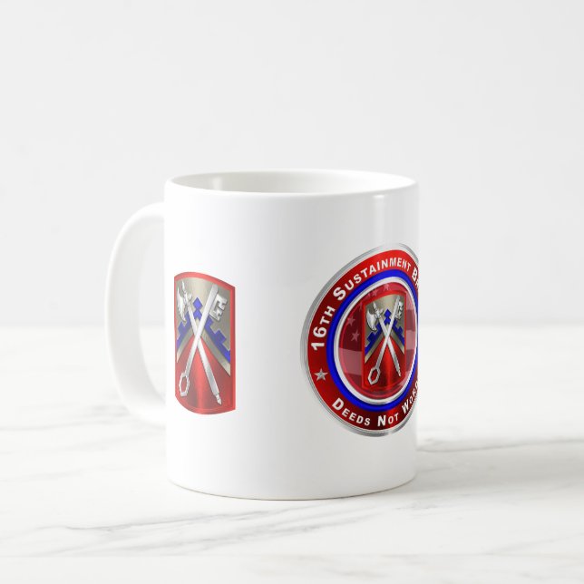 16. Nachhaltige Brigade Kaffeetasse (Vorderseite Links)