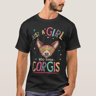 16 Nur ein Mädchen das Corgis liebt T-Shirt