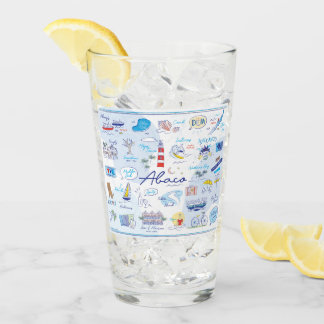 16 Oz Glass Cup "The ABC's of Hope Town" Glas