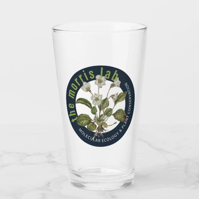 16 oz Pint Glas mit Morris Labrador Logo (Vorderseite)