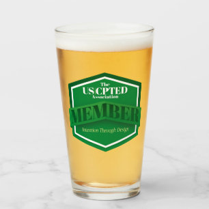 16 oz US CPTED Association Mitglied Beer Glass Glas