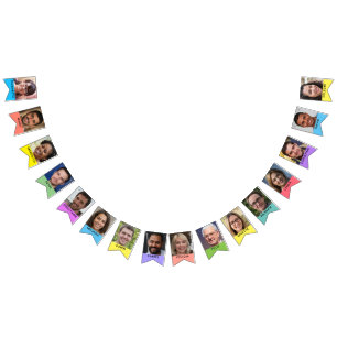 16 Personalisierte Foto und Namen für Klassen oder Wimpelkette