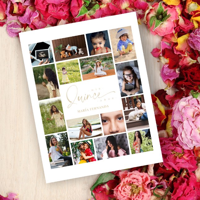 16 Photos Collage Timeline Life Quinceañera (Von Creator hochgeladen)