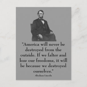 16. Präsident Abraham Lincoln Postkarte
