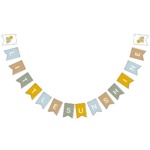 16 Rainbow Baby Shower Bunting Schild auf der Flag