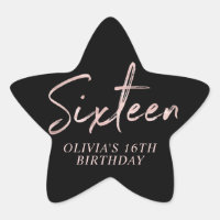 16 Rose Gold & Black Sweet 16 Geburtstagsparty