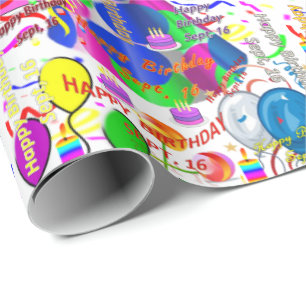 16. September Geschenkpapier