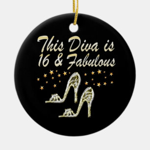 16. SILBER SHOE QUEEN KERAMIK ORNAMENT