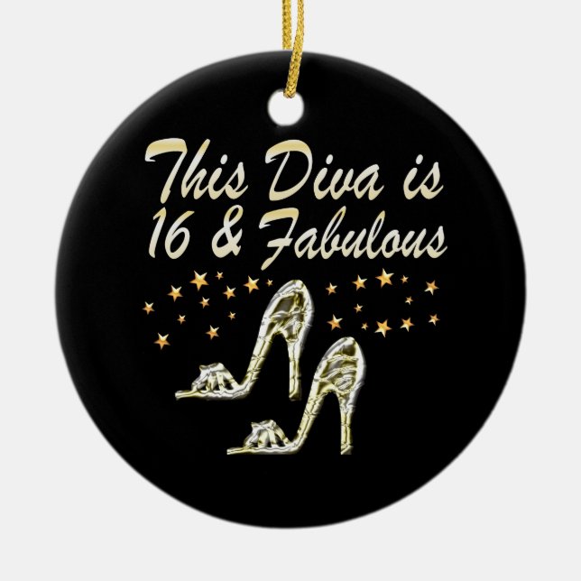 16. SILBER SHOE QUEEN KERAMIK ORNAMENT (Vorne)