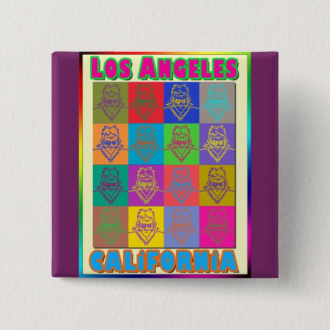 16 Surfer Los Angeles Button (Vorderseite)