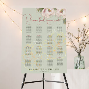 16 Übersicht über die Hochzeitssitze in der Tabell Poster