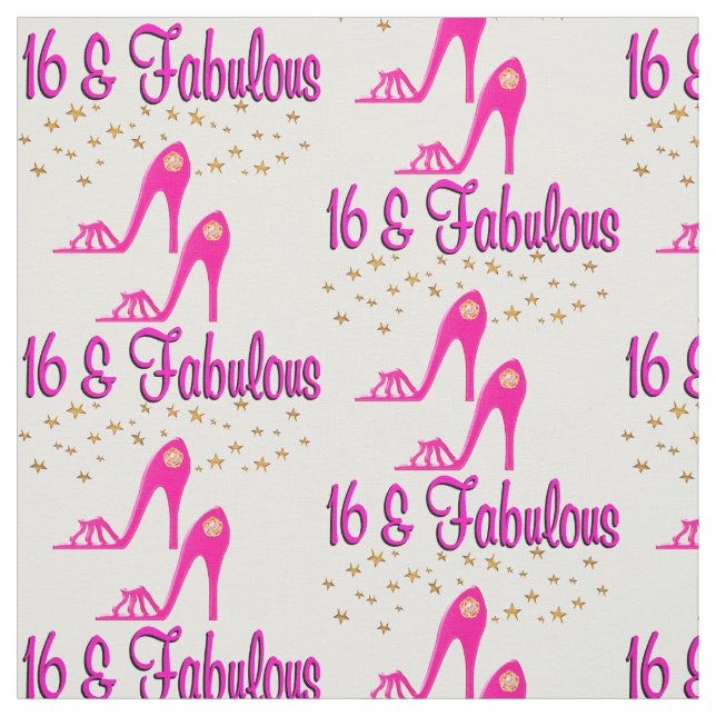 16 UND FABULOUS 16. GEBURTSTAG STOFF (Muster)