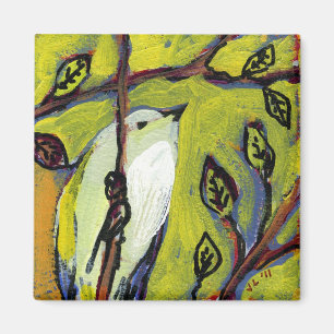 16 Vögel, keine 10 - quadratischer Magnet