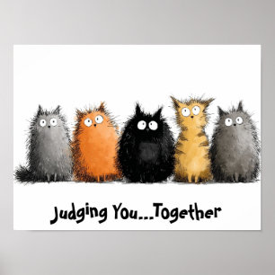 16 x 12 Cartoon-Katze Poster