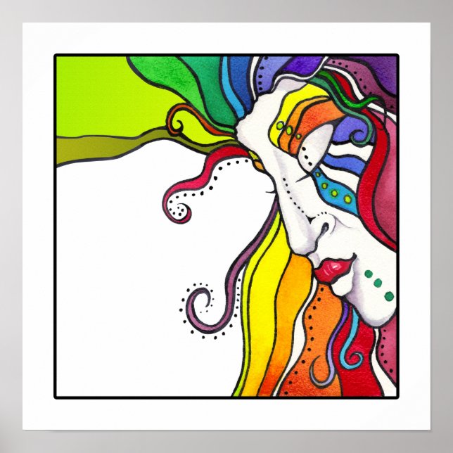 16" X 16" POSTER Electra Pop Art Diva (Vorne)