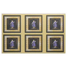 16 x 16 Zoll Erte Lady in Blue Panels Stoff