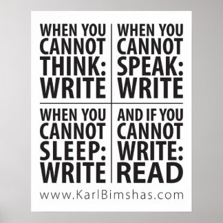 16" x 20" Wann schreiben Sie Poster