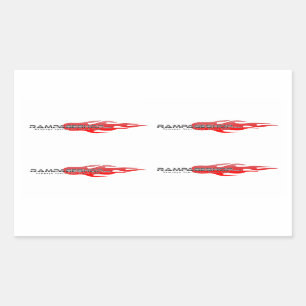 16 x-Abziehbild/Aufkleber-Blatt - RampageShop Logo Rechteckiger Aufkleber