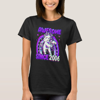 16 Years Old Unicorn Flossing 16th Birthday Girl U T-Shirt