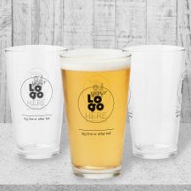 16oz-Pint-Glas mit dem Logo für kundenspezifische