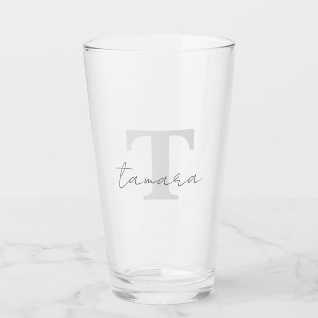 16oz Pint-Glas mit Personalisiertem Namen Glas (Vorderseite)