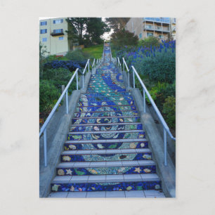 16th Avenue Tiled Steps #5 Postkarte